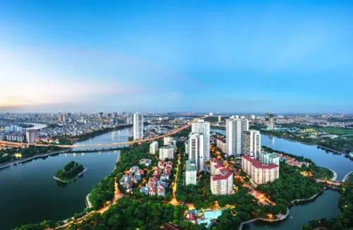 Aerial view of Hanoi, Vietnam